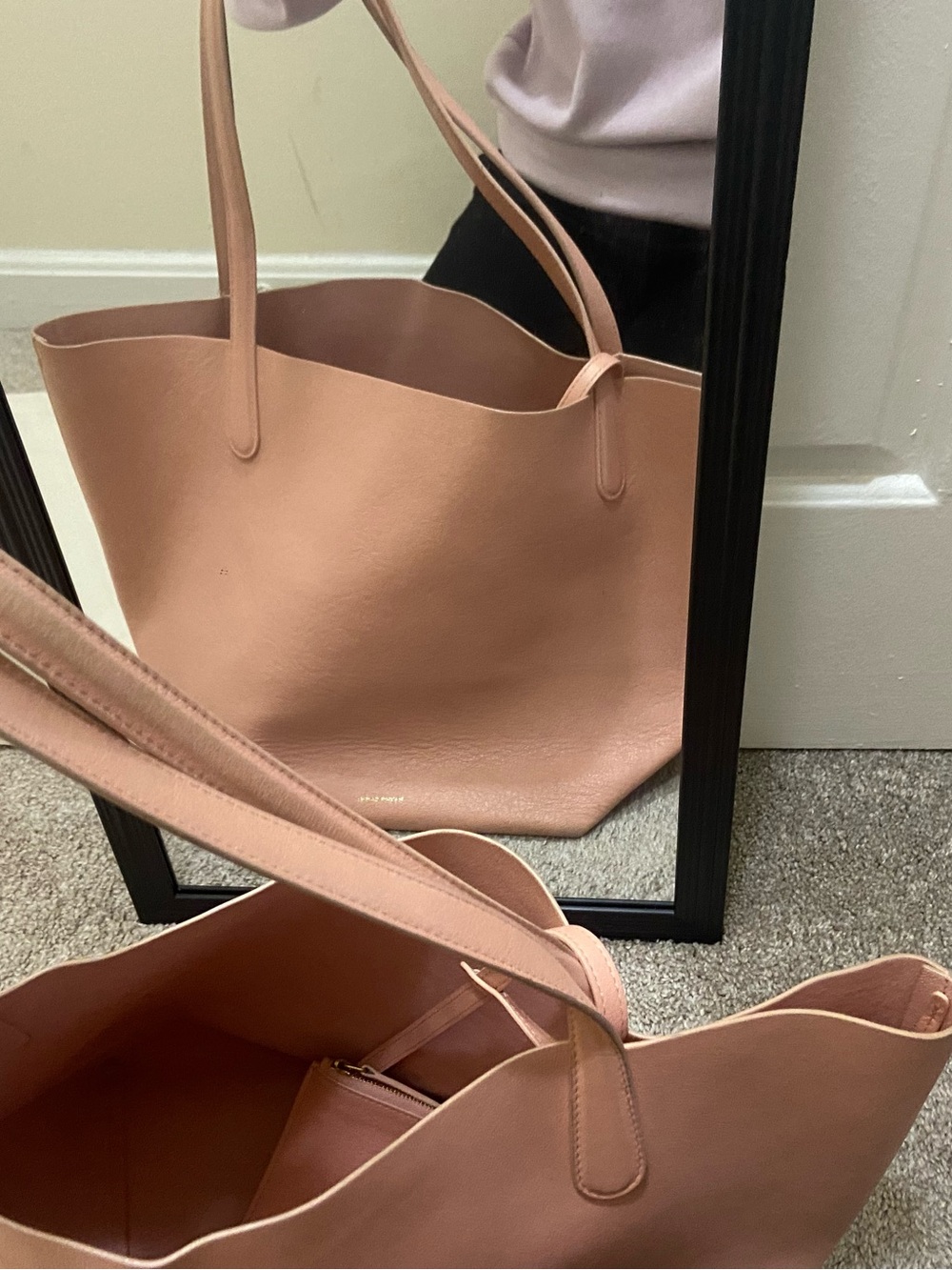 Mansur Gavriel Light Pink Everyday Soft Leather Tote
